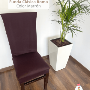 fundas para sillas color marrón